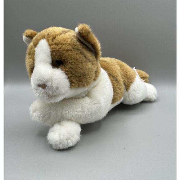 Ganz Plush Cat Ginger Tabby Kitten H12030 Orange White Life Like - Picture 1 of 7